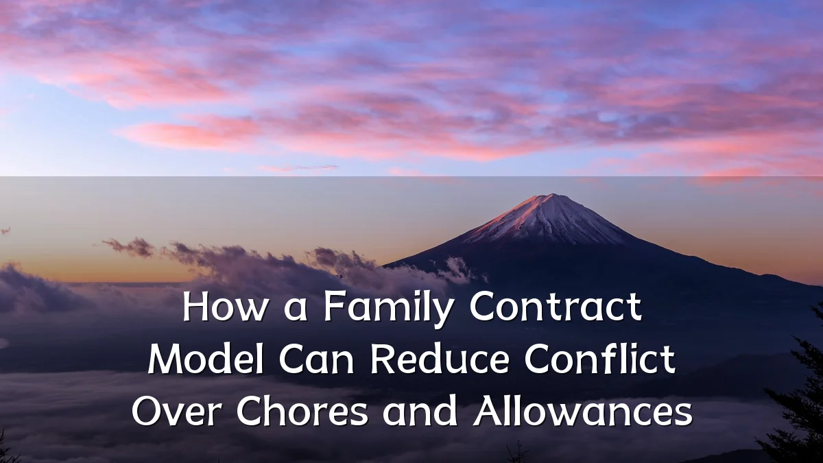 How a Family Contract Model Can Reduce Conflict Over Chores and Allowances