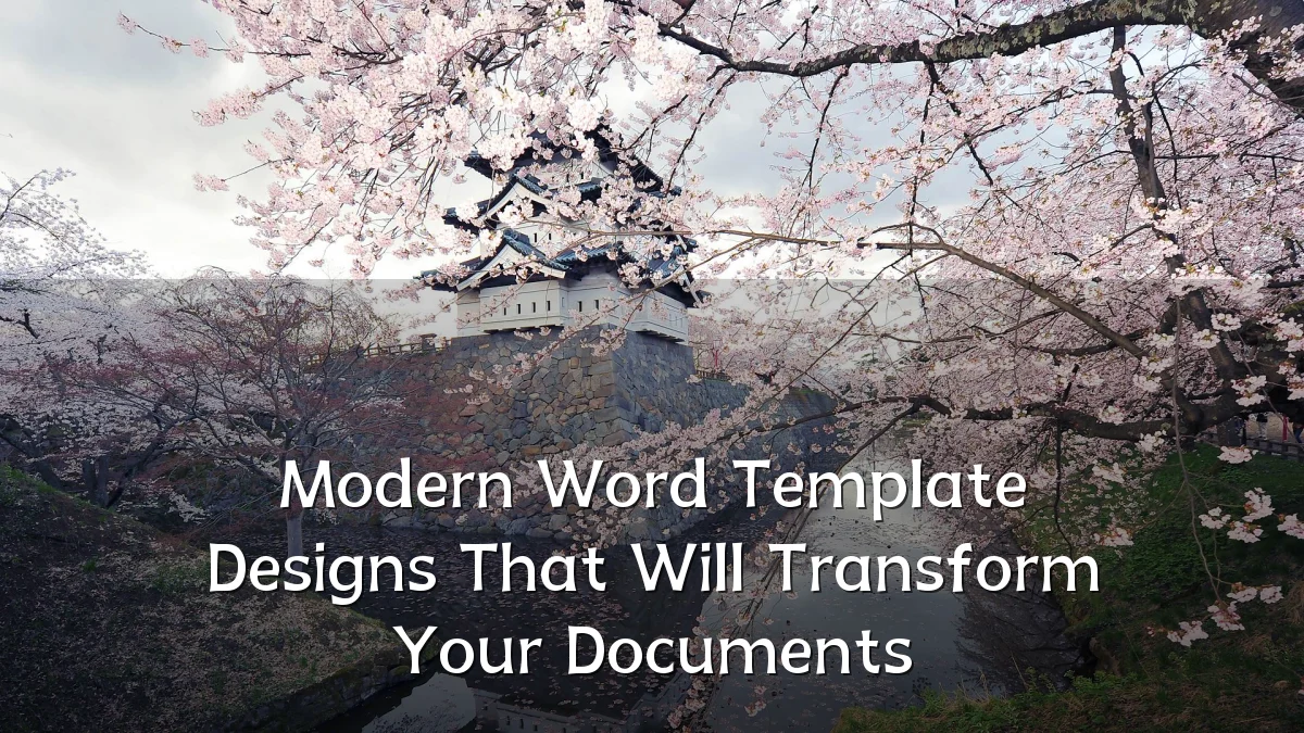 Modern Word Template Designs That Will Transform Your Documents