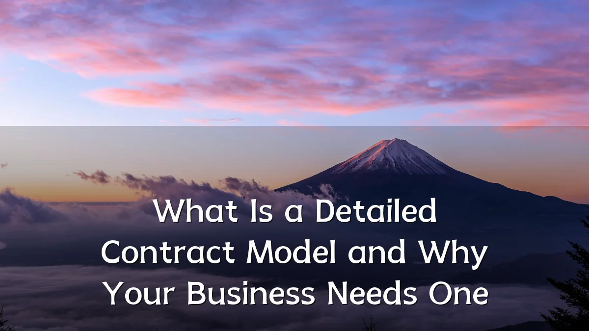 What Is a Detailed Contract Model and Why Your Business Needs One