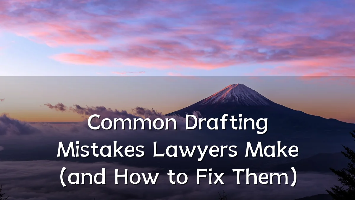 Common Drafting Mistakes Lawyers Make (and How to Fix Them)