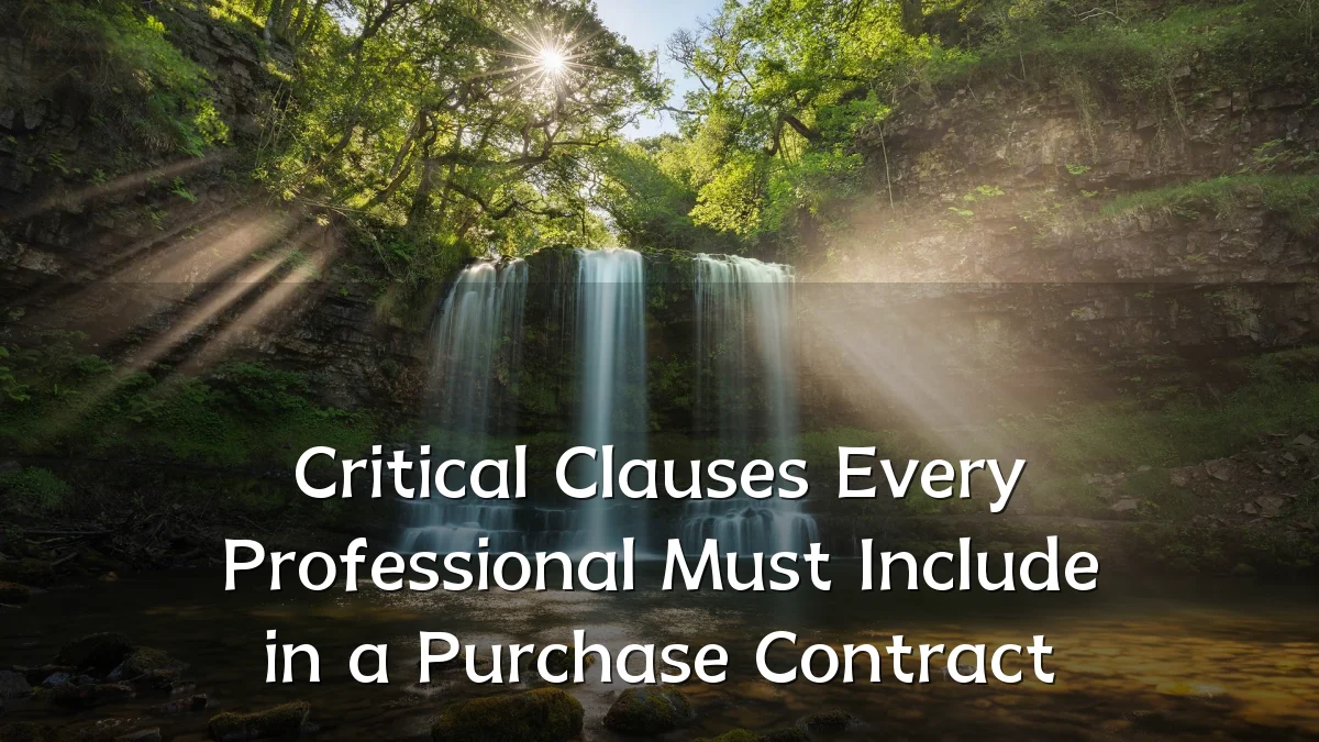 Critical Clauses Every Professional Must Include in a Purchase Contract