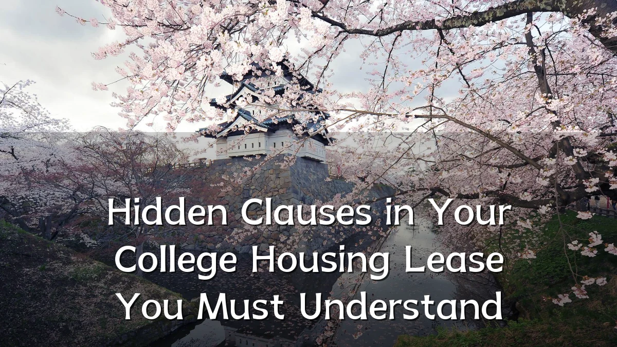 Hidden Clauses in Your College Housing Lease You Must Understand
