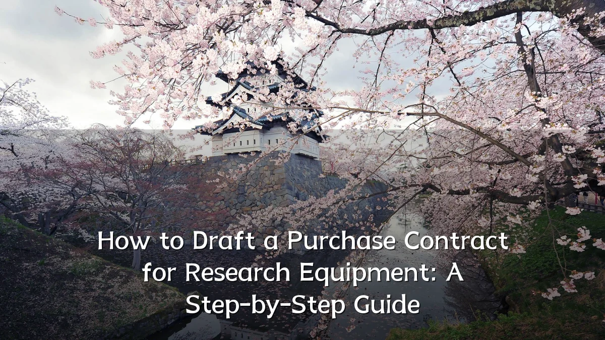 How to Draft a Purchase Contract for Research Equipment: A Step-by-Step Guide