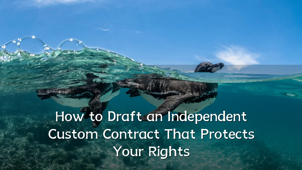 How to Draft an Independent Custom Contract That Protects Your Rights