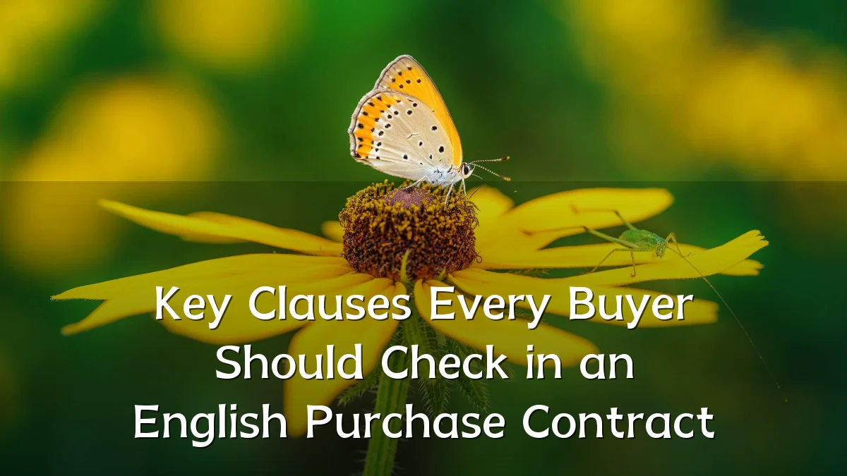 Key Clauses Every Buyer Should Check in an English Purchase Contract
