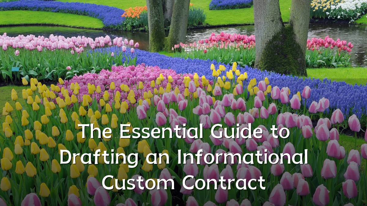 The Essential Guide to Drafting an Informational Custom Contract