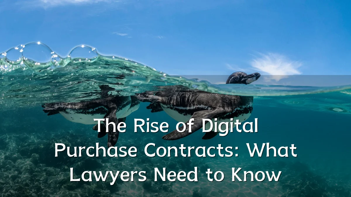 The Rise of Digital Purchase Contracts: What Lawyers Need to Know