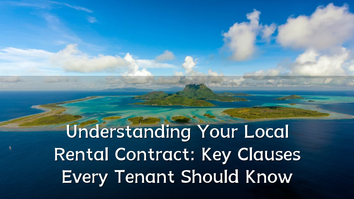Understanding Your Local Rental Contract: Key Clauses Every Tenant Should Know