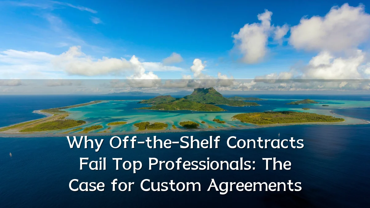 Why Off-the-Shelf Contracts Fail Top Professionals: The Case for Custom Agreements