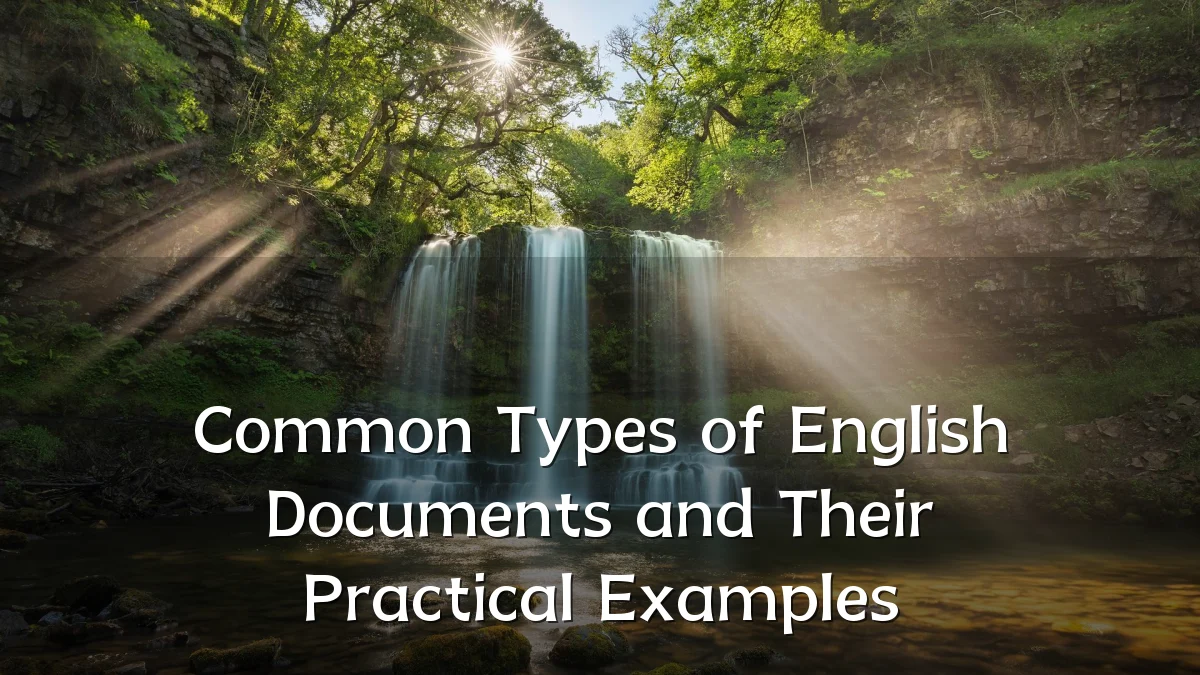 Common Types of English Documents and Their Practical Examples