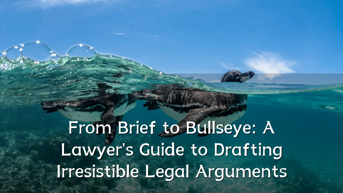 From Brief to Bullseye: A Lawyer's Guide to Drafting Irresistible Legal Arguments